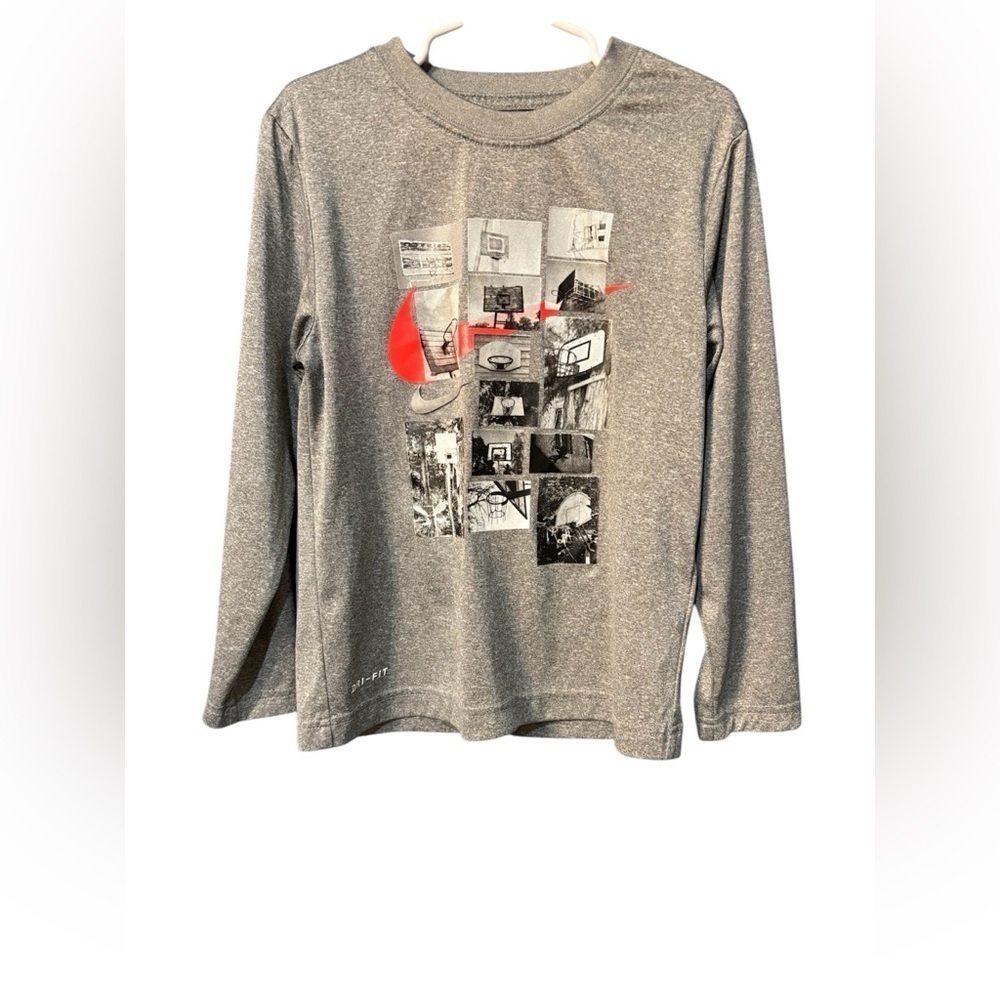 Nike Kids Gray Long Sleeve Shirt